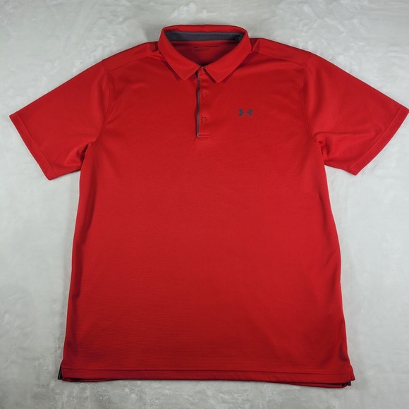 Under Armour Polo Shirt Men's 3XLT Red Loose Golf Performance Active Casual - Picture 1 of 7